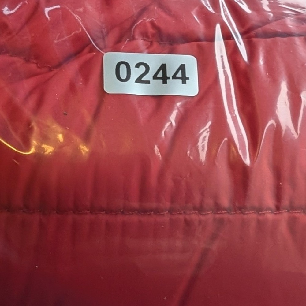 Lauren Active Ralph Lauren Puffer Jacket Red Black Down Fill Womens Large L-RL - Picture 10 of 11
